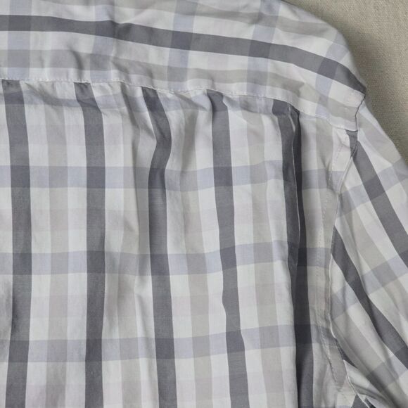 Gap Men’s Non-Iron Slim Fit Dress Shirt | Plaid Button-Up | Long Sleeve | Medium - Picture 4 of 16